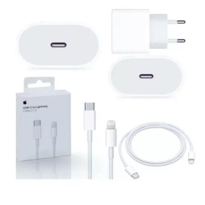 Kit Carregador De iPhone Fonte + Cabo Carregamento Rápido PD 20w - EncantoShoppe